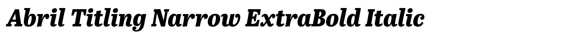 Abril Titling Narrow ExtraBold Italic image